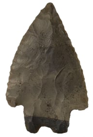 2 7/8" Savannah River. Gray and Tan Chert. Ex Jack Roberts, Charles Goodman. Rogers COA.