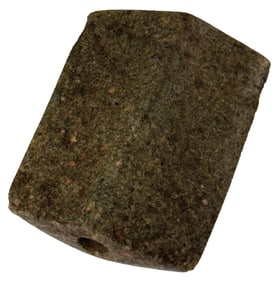 3 5/8" Saddleface Bannerstone. Green Hardstone. Ohio County, Kentucky. Jackson COA.