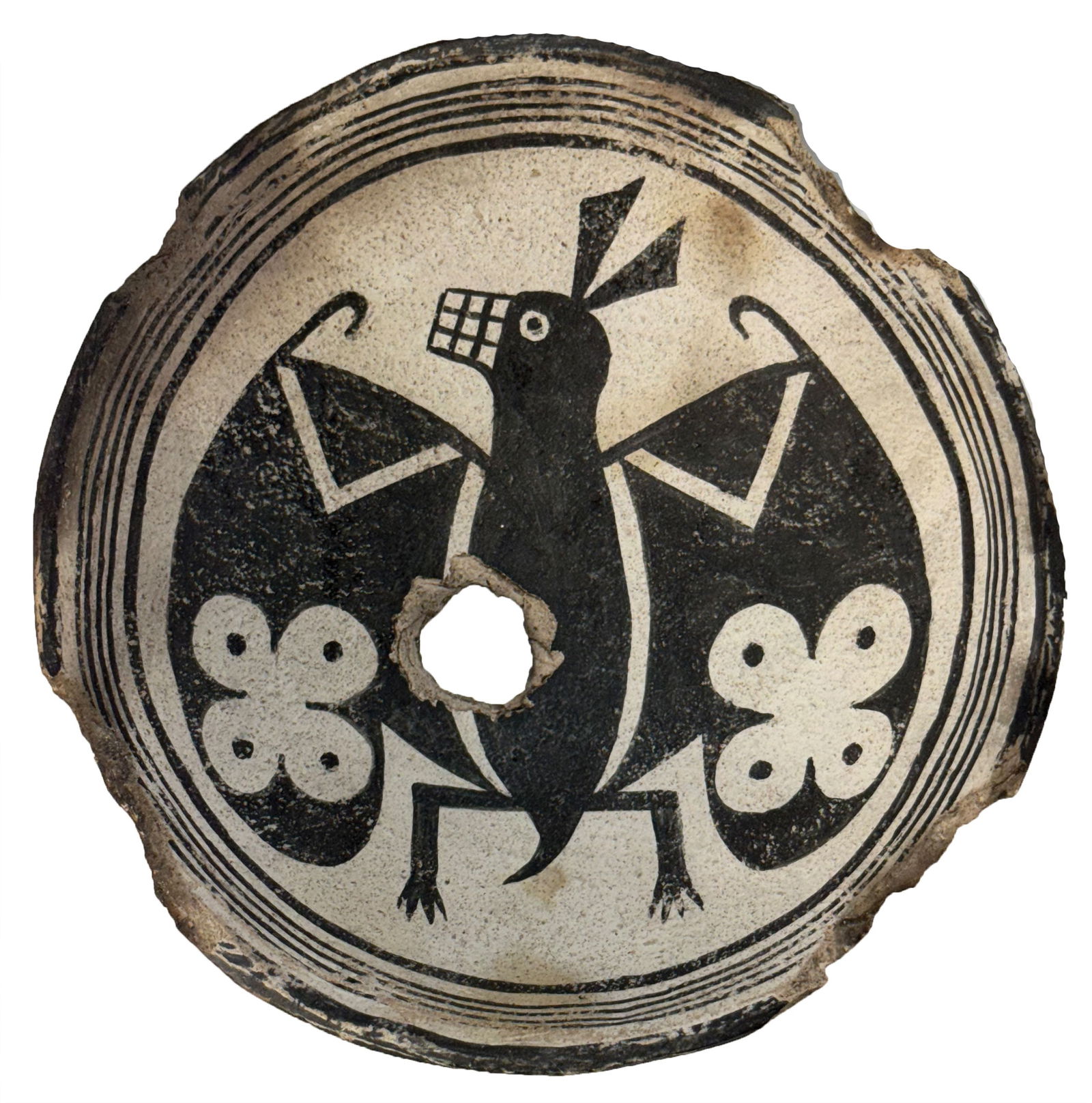 6" Mimbres Pottery Bowl. Arizona. Killed. Ex Daniel Wolf. (1 of 5)