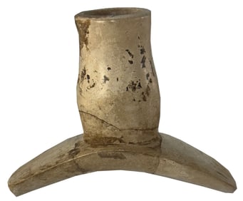 3" x 3 3/4" Hopewell Pipe. Recovered in the 1920s. Coshocton County, Ohio. Broken and Glued.