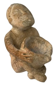 2 1/2" Hopewell Figure. Broken & repaired. Licking County, Ohio. Ex Stan Copeland.