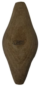 4 11/16" Expanded Center Gorget. Weathered Slate. Kentucky. Ex Townsend. Jackson COA.