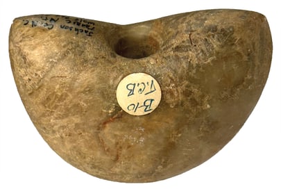 3" Quartz Type Bannerstone. Old labels. North Carolina. Along Tanasee Creek near Mt. Wolf.