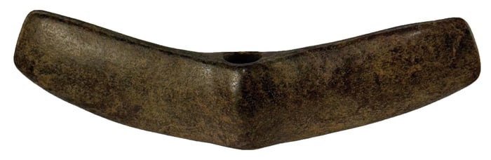 6 3/4" Crescent Bannerstone. Rare green chlorite. Brown County, IN.