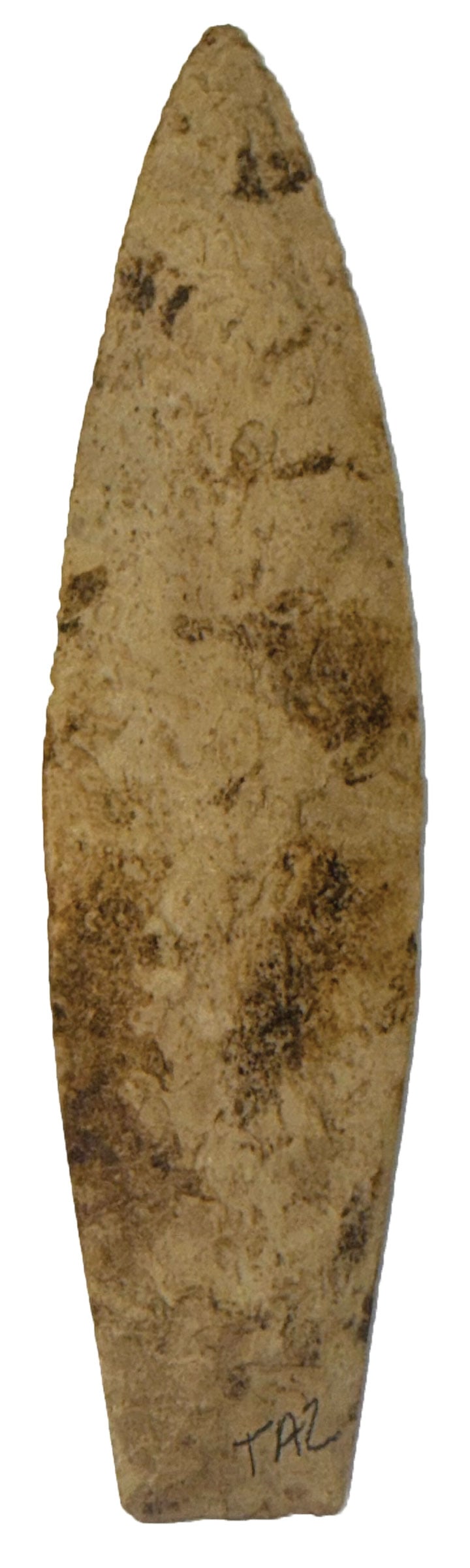 4 7/16" Agate Basin. Burlington Chert. Hancock County, IL. Ex Terry Allen. Stermer COA. (1 of 3)