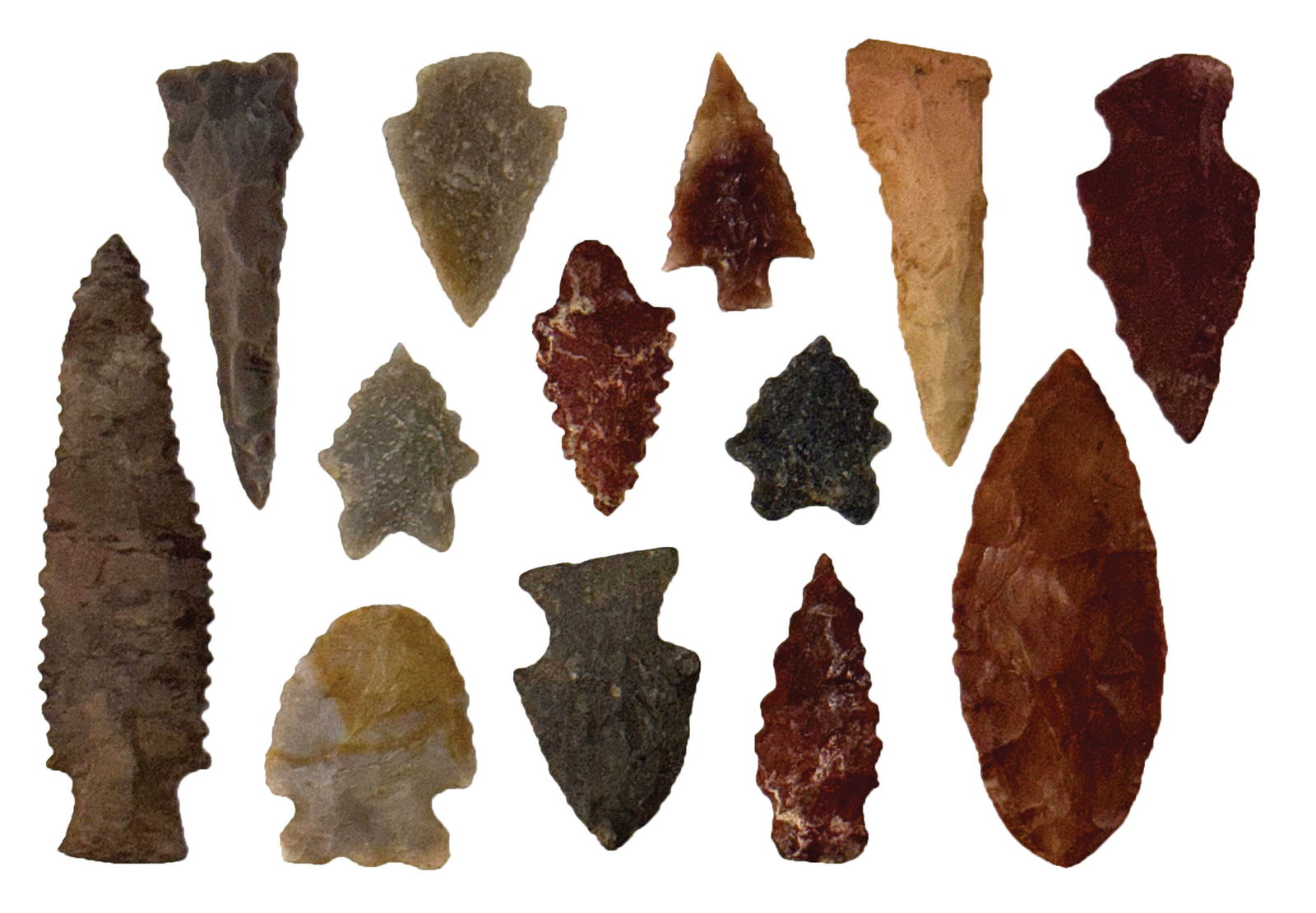 13 Points. 3/4" to 3".  Variety of Matieral and Styles. Ex Bob Croasdale Collection. (1 of 1)