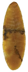 3 1/8” Ovoid Knife. Wyoming. Highly Translucent Agate.