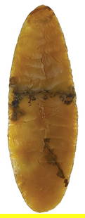 3 1/8&#8221; Ovoid Knife. Wyoming. Highly Translucent Agate.: 3 1/8&rdquo; Ovoid Knife. Wyoming. Highly Translucent Agate.
