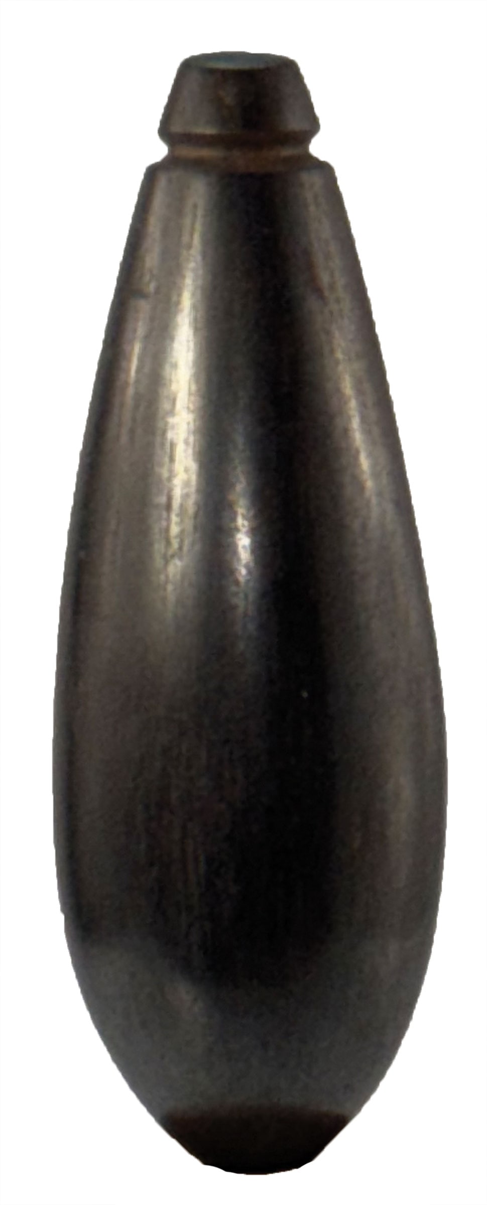 2 5/8" Hematite Grooved Plummet. Calhoun County, Illinois. (1 of 3)