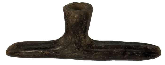 6 5/16" Stemmed Hopewell Pipe. Arkansas. Ex Marvin DeWitt and Terry Allen. Keele COA.