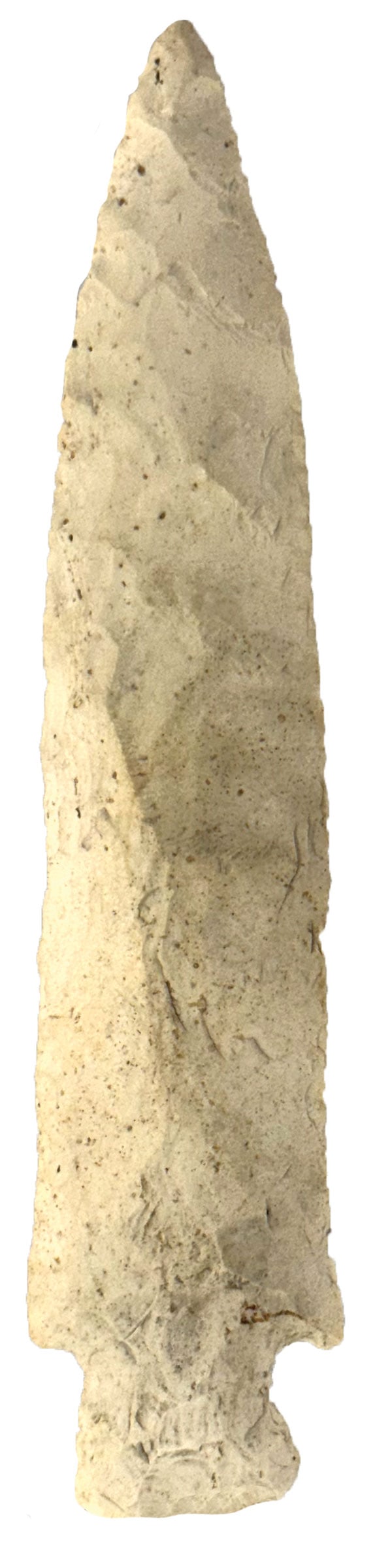 6 1/2" Benton Varient. Burlington Chert. Lanceolate. Illinois. Ex Von Hillard and Bill Applegate. (1 of 2)