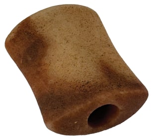 2 7/8" Hourglass Bannerstone. Quartzite. Indiana. Ex Ron Foster. Jackson CAO.