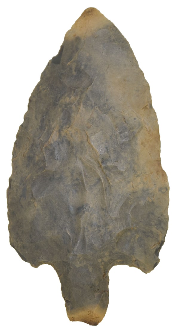 5 11/16” Adena. Henry County, IN. Large, first stage example. Ex John Behny and (1 of 2)