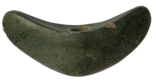 4½" Serpentine Slate Bannerstone. High polish. Ex Byron Anderson (B-50 BA). Georgia.