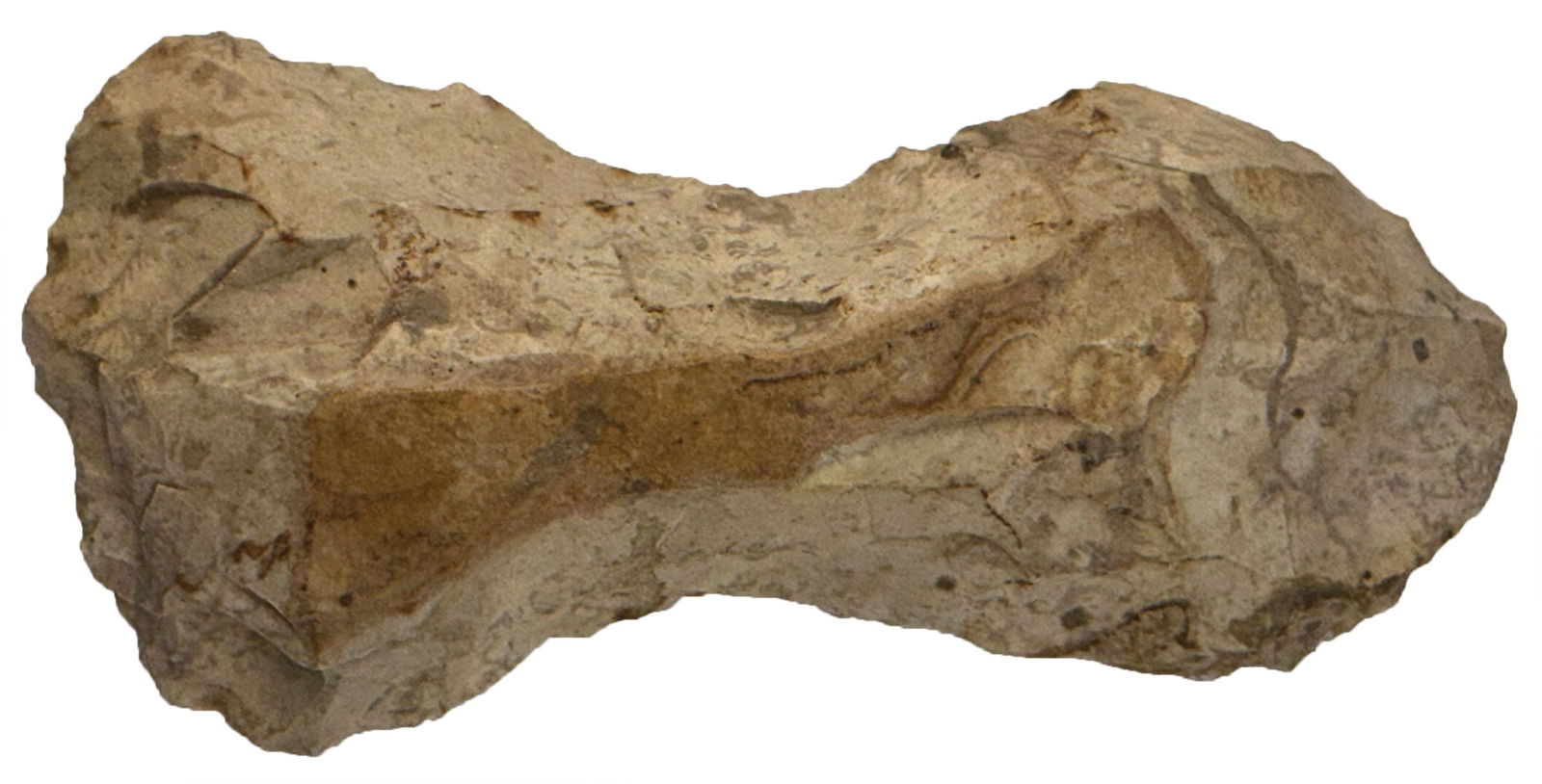 5 3/4" Double Bit Flint Axe. Tan Chert. Mayes County, Oklahoma. Ex Gary Bracken. (1 of 3)