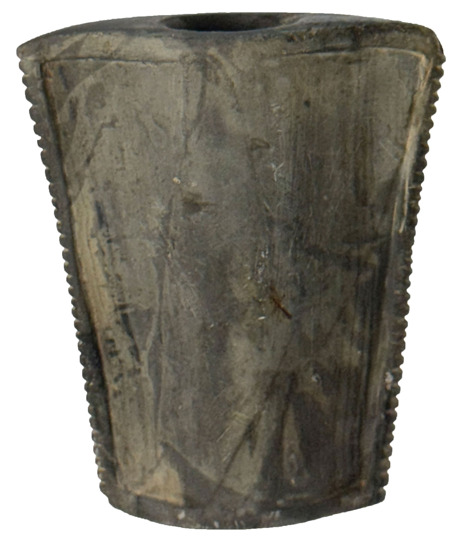 3"x 2½" Slate Bannerstone.La Porte County, Indiana. Ex Byron Anderson (B-14 BA). (1 of 4)