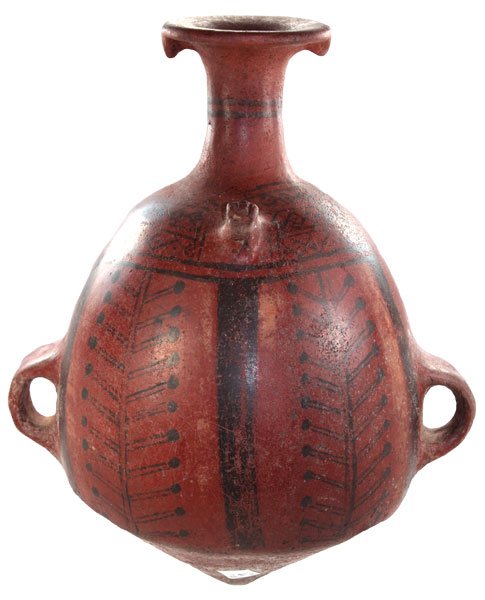 Painted Avyballo. Inca Valley, Peru. Excellent: 93. 8 1/4” H. Painted Avyballo. Inca Valley, Peru. Excellent condition