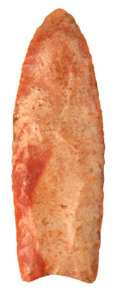 Clovis. Adair Co, KY. Perino and Partain COAs: 174. 3 1/2” Clovis. Adair Co, KY. Vivid Carter Cave Flint. Ex-Arthur Jones. Old Perino and Partain COAs