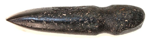 7 3/4” Old Hohokam Axe. AZ. Ex-Kevin Pipes: 246. 7 3/4” Hohokam Axe. AZ. Rare elongated styling. An older Hohokam axe from the Hohokam "Pioneer" Period. Good polish on this black hardstone relic. From the Kevin Pipes collection