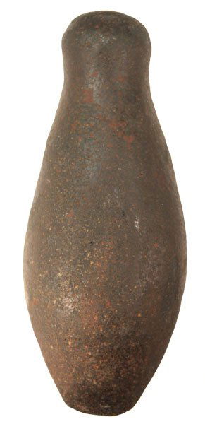 "Effigy" California Chumash Club or Pestle: 375. 7” Stone Club. Santa Barbera, CA. Chumash. Ex-Dr. Carrol Hasewinkel