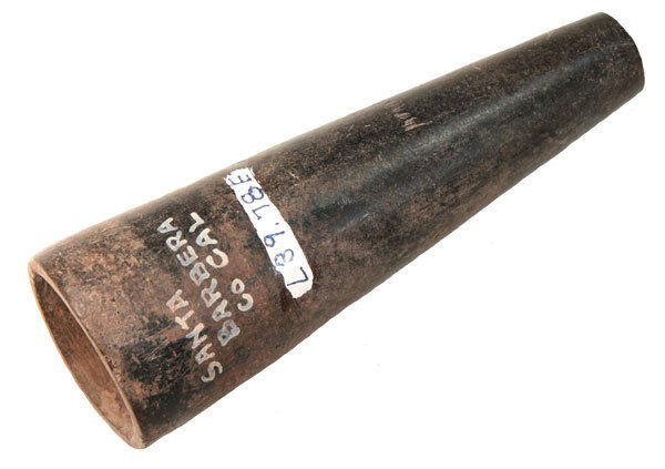 Don Lewis Chumash Steatite Pipe. Pictured: 424. 5” Chumash Steatite Tube Pipe. Pictured in Prehistoric American 2008 #4 (Special West Coast Issue). Santa Barbara Co, CA. Ex-Don Lewis