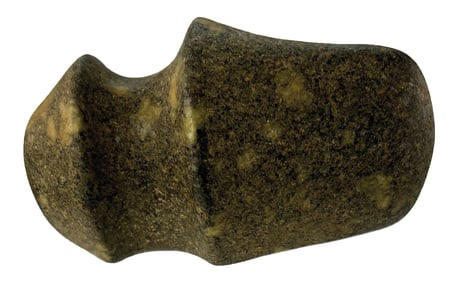 3 3/4" 3/4 Grooved Axe. Porphyry. Indiana. Nice little axe. Ex Earl Townsend Jr. Partain COA.
