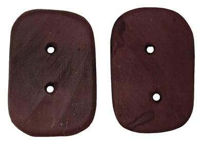 2 7/16" and 2 1/2" Small Gorgets. Ex Doug Watkins.