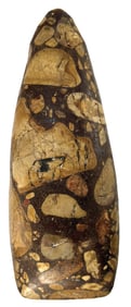 6 1/8" Celt. Conglomerate, brown, tan & Cream. Greene Co, IL.
