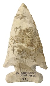 4 3/8" Thebes. Cream Coloe Chert. First Mesa, Illinois. Ex Larry Lantz Collection.