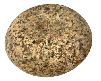 2 3/4" Discoidal. Granite. Cupped. Very nice. Indiana. Ex Ronald Max Hinshaw.