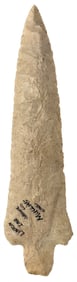 7 3/8" Etley. Burlington Chert. Linton, Greene Co, IN. Ex Mullins Collection