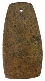 3 11/16" Pendant. Hardstone. Highly engraved with Tally marks. Ex Doug Watkins.