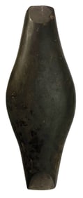 4 7/16" Expanded Center Gorget. Indiana. Slate. Ex William Teill and Lyle Guekert.