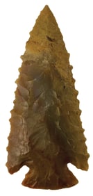 3 3/16" Stillwell. Brown/Tan Chert. Kentucky. Ex Lloyd Yates. Rogers COA.
