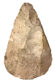 3 3/4" North Blade. White Laurel Chert. Sharpville, Indiana. Ex Ronald Max Hinshaw.