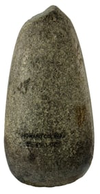 6" Hardstone Celt. Hardstone. Howard County, Indiana. Ex Ronald Max Hinshaw.