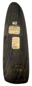 5 1/2" Celt. Banded Slate. Indiana. Ex Terry Elleman. Putty COA.