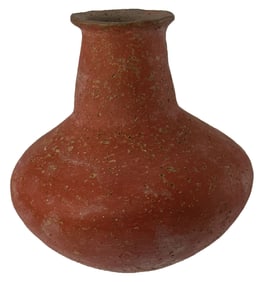 4 1/4" Old Town Red Miniature Water Bottle. Arkansas. Solid. Ex Bill Rowlett.
