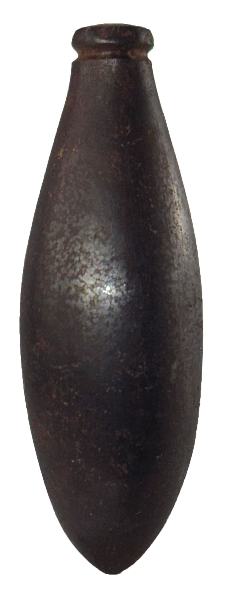2 5/8" Hematite Grooved Plummet. Calhoun County, Illinois. Ex John Grotte. (1 of 2)