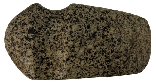 4 1/2" 3/4 Grooved Axe. Speckled Granite. Illinios. Ex Greg Perino.