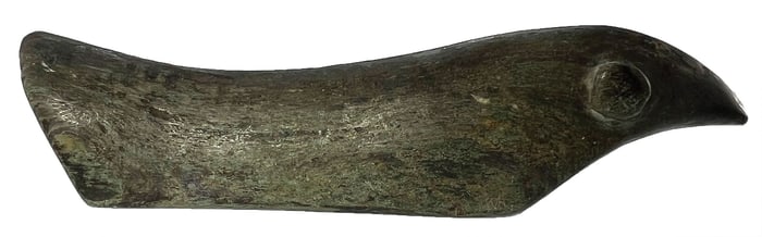 4 13/16" Salamonie River Birdstone. Indiana. Pictured in Townsend's, Birdstone Book.