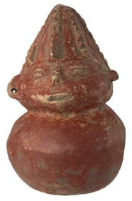 5" Quapaw Human Effigy Corn God. Miniature. Arkansas. Ex Bill Rowlett.