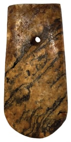 4 3/4" Adena Pendant. Quartzite. York County, PA. Ex Gary Newman and Gary Smith.