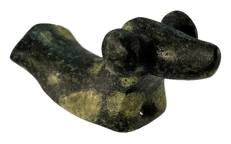 3 1/2" Popeyed Birdstone. Porphyry. Indiana. Ex Dr. T. Hugh Young. COA's.