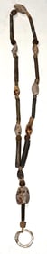 24 1/2" Creek Indian Rolled Copper Necklace. Pictured in Who's Who 11. Ex Stroud.