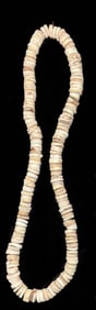 26" Shell Bead Necklace. California. Found in 1943. Who's Who 11. Ex King Ross.