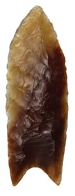 2 3/4" High Plains Clovis. Nevada. Translucent Agate. Ex Dan Wolfe