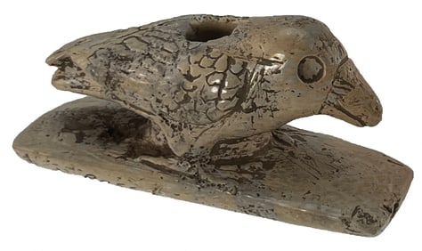 3 9/16" Hopewell Crow Effigy Pipe. Pipestone. Ohio. Jackson COA.