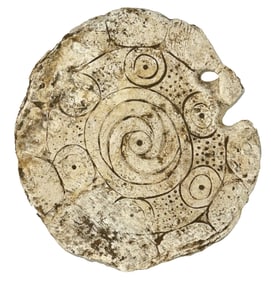 Frame of Shell. Gorget, Pins and shell Beads. Anderson County, TN. Ex B. Miller.