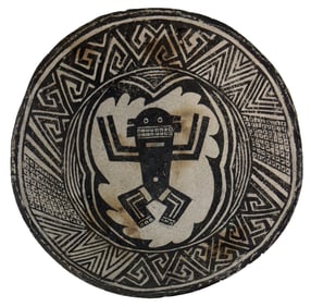 6" Mimbres Pottery Bowl. New Mexico. Ex Robert Anderson and Daniel Wolf.